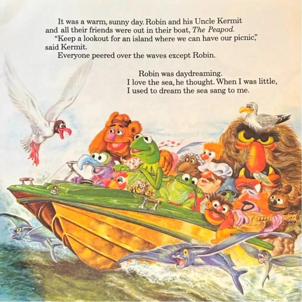 Vintage 1981 The Whale Tale Book, Kermit the Frog, Jim Henson's Muppets, PB